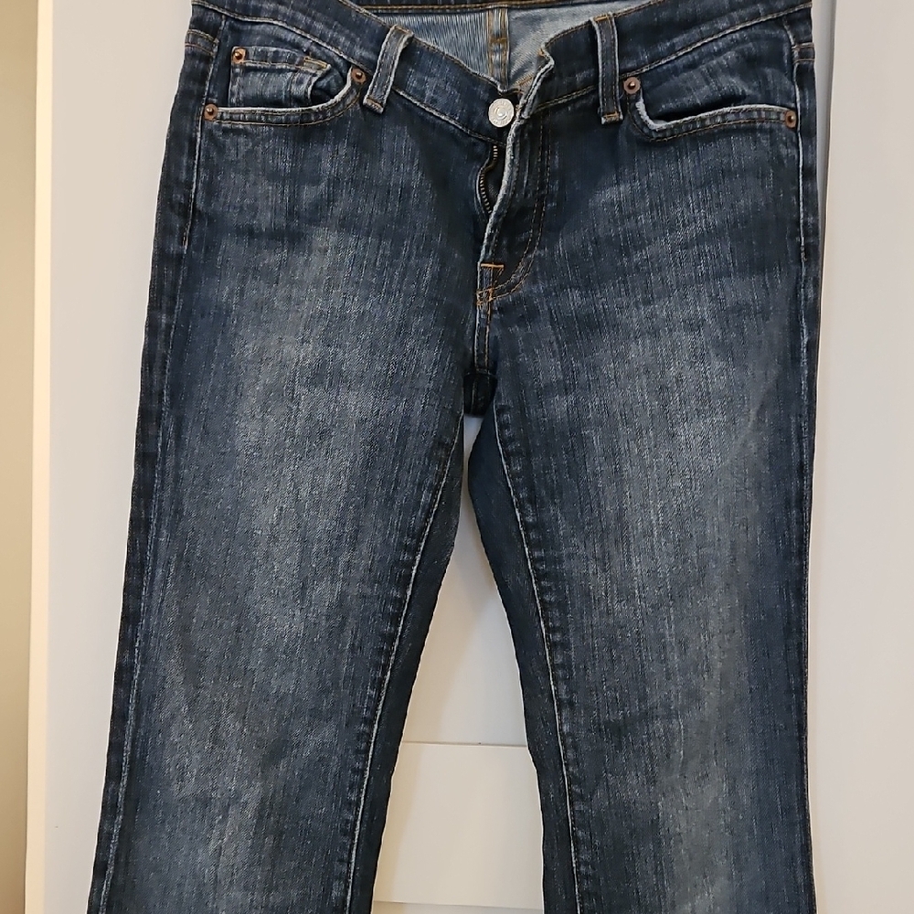 7 For All Mankind Women's Dark Blue Boot Cut Jeans - Picture 4 of 4
